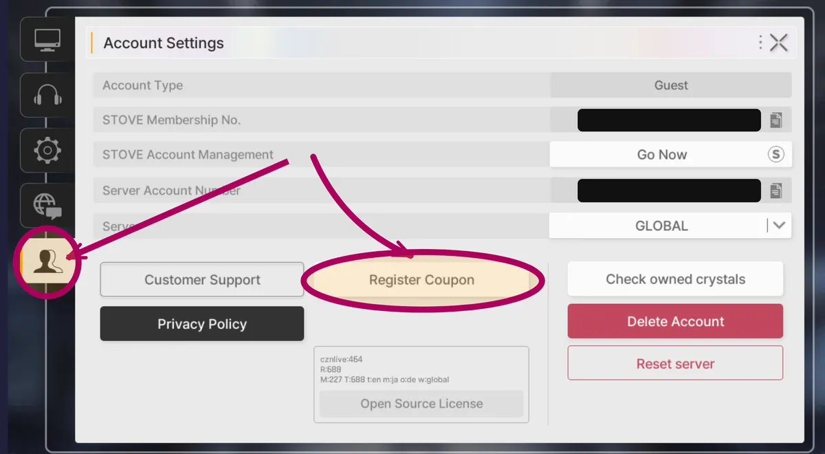 Register the coupon