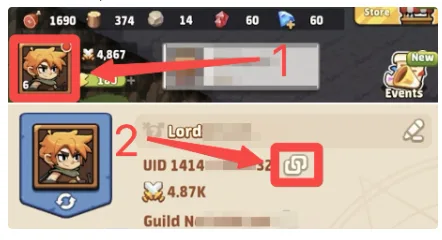 Copy your UID